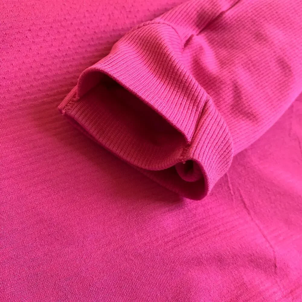 Lululemon Swiftly Tech Long Sleeve Running Shirt Race Length Sonic Pink STAINS